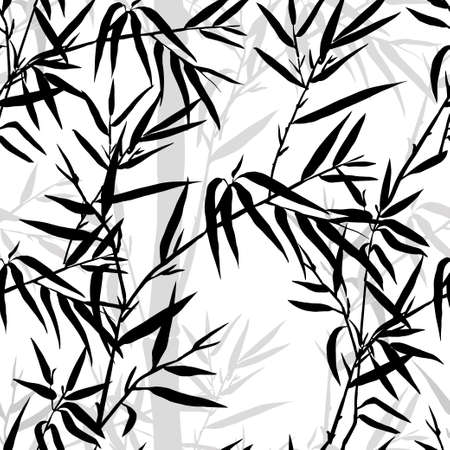 Seamless Pattern Bamboo Leaf Background Floral Seamless Texture With Leaves Vector Illustration Royalty Free Vector Graphics