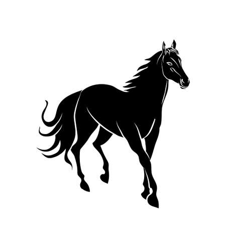 Vector image of an horse on white backgroundのイラスト素材