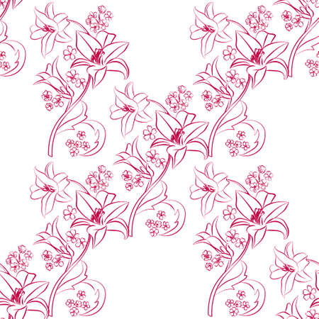 Floral seamless pattern. Floral seamless texture with leaves. Vector illustrationのイラスト素材