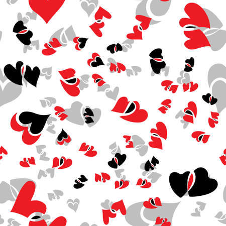 Cute valentine seamless pattern with hearts. Vector illustrationのイラスト素材