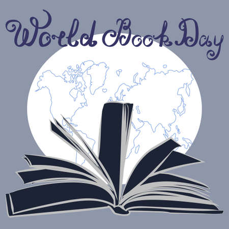 Vector illustration of stylish text for World Book And Copyright Day.のイラスト素材