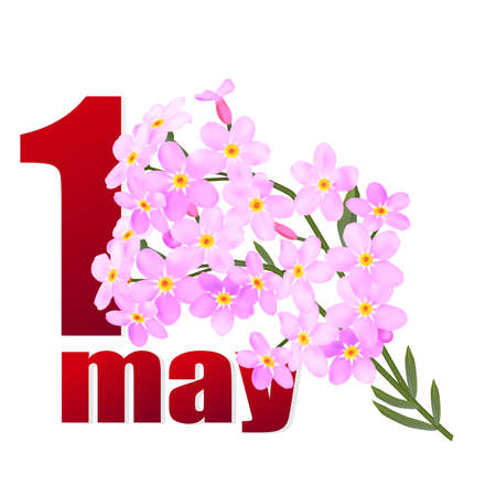 Postcard for holiday of Spring and Labor.のイラスト素材