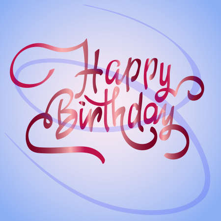 Happy Birthday typographic vector design for greeting cards, print and cloths vector illustration. Isolated birthday text, lettering composition.のイラスト素材