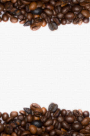 coffee background with roasted coffee beansの写真素材