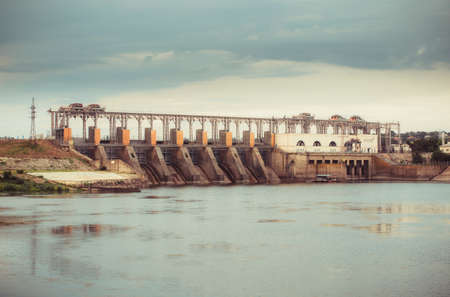 photo of hydro Power Station,dam,sunrise, backgroundの写真素材