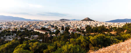 View of Athens and Mount Lycabettus, Greece