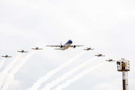avia show 25.09.2016 Moldova. International Moldavian airport air show on the occasion of national...