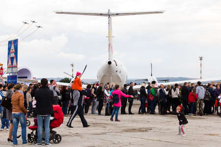 avia show 25.09.2016 Moldova. International Moldavian airport air show on the occasion of national day of Civil Aviation.のeditorial素材