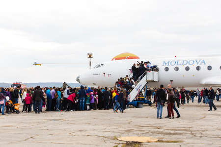 avia show 25.09.2016 Moldova. International Moldavian airport air show on the occasion of national...
