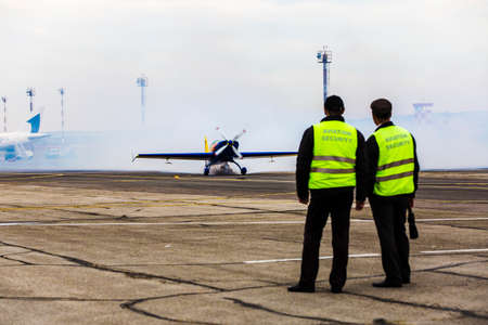 avia show 25.09.2016 Moldova. International Moldavian airport air show on the occasion of national day of Civil Aviation.のeditorial素材