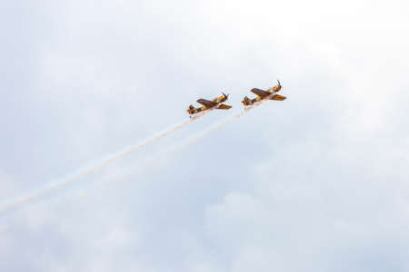 avia show 25.09.2016 Moldova. International Moldavian airport air show on the occasion of national day of Civil Aviation.のeditorial素材