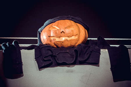 symbol of halloween, scarry jack pumpkin, backgroundの写真素材