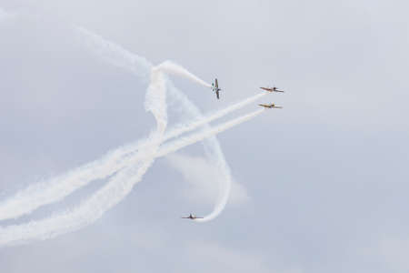 avia show 25.09.2016 Moldova. International Moldavian airport air show on the occasion of national day of Civil Aviation.のeditorial素材
