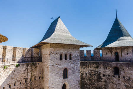 Architectural details of medieval fort in Soroca, Republic of Moldova.のeditorial素材