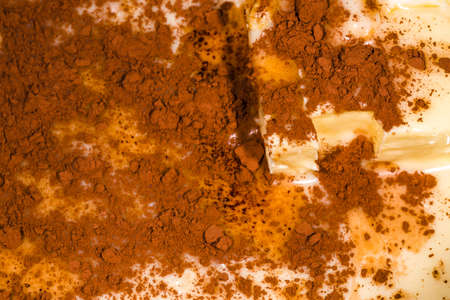 cocoa and butter, close-up, background imageの写真素材