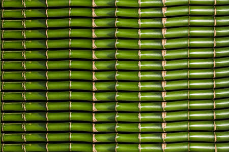 a lot of green bamboo sticks formed into a single backgroundの写真素材