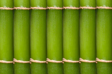 a lot of green bamboo sticks formed into a single backgroundの写真素材