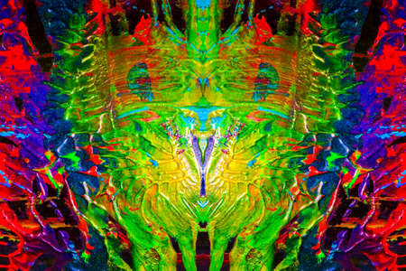 abstract embellishment with acrylic paints, background photoの写真素材