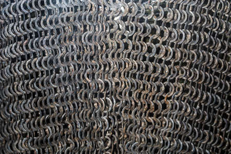 texture of chain mail of metal close-up, background image