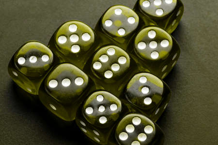 pyramid of dices, background toned image