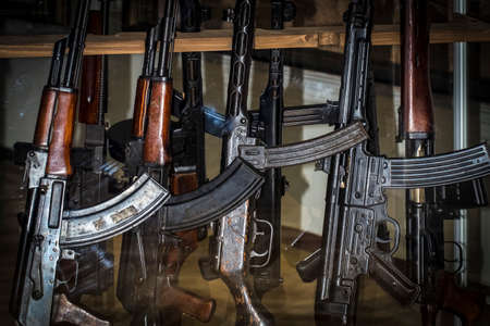 a lot of combat weapons, background image
