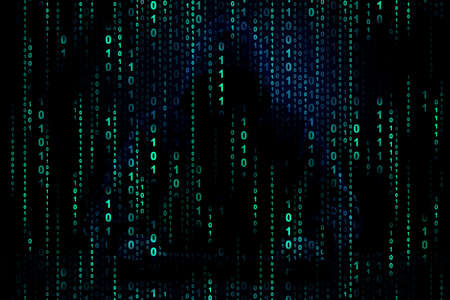 color binary code background image for hackers