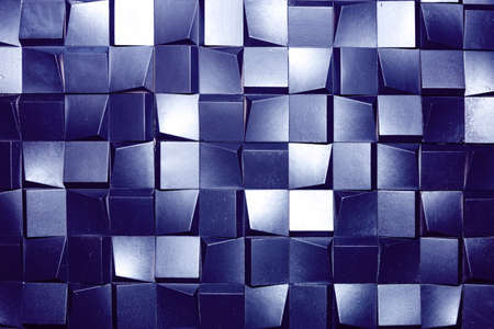 decorative wall of concrete cubes, background image