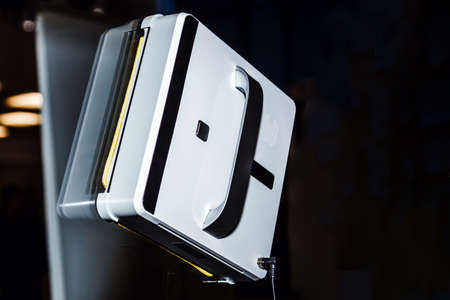 cleaning robot workingの写真素材