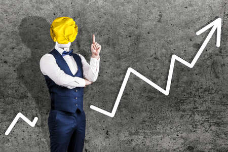 concept business ideas with rising diagramの写真素材