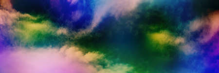 colorful cloudy sky, gloomy clouds, bad weather concept, panoramic image