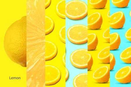Creative layout made of   lemon