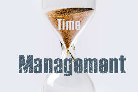 inscription time management over hourglass