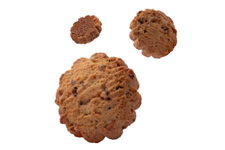 sweet cookies isolated on white background
