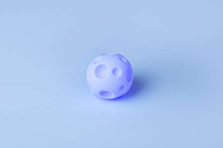 abstract blue planet, colonization concept, mars or moonの写真素材