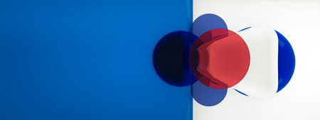 abstract modern geometric background, 3d render, panoramic image