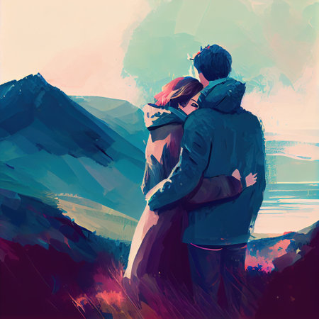 couple in love. Generative Aiの素材