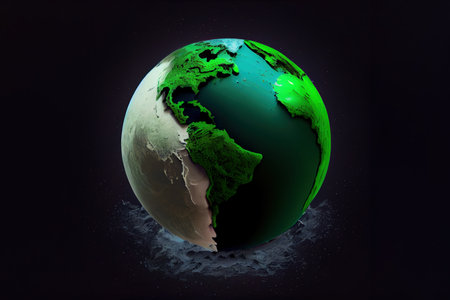extinction of planet earth. Save the planet. Generative Aiの素材