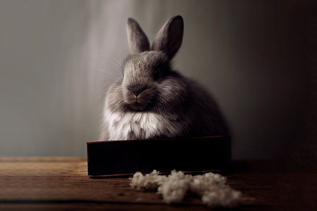 fluffy rabbit. Generative Aiの素材