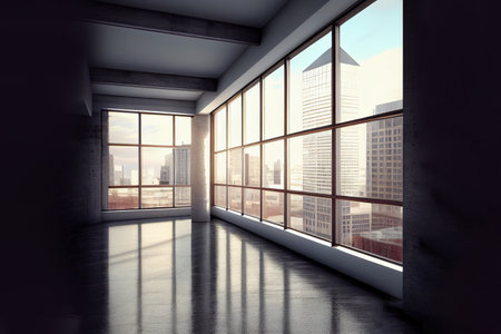 design interior of office in loft style. Generative Aiの素材