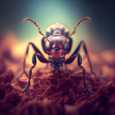 macro portrait of an ant. Generative Aiの素材