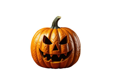 halloween pumpkin isolated on white background. Generative Aiの素材
