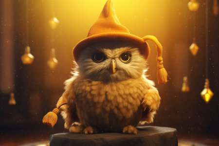 cute owl. Generative Aiの素材