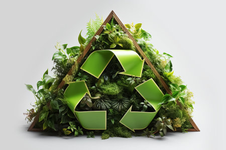 recycle symbol, save the earth concept. Generative Aiの素材