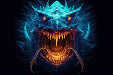 sea monster underwater. Generative Aiの素材