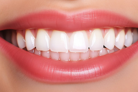 beautiful female smile, dental care, dentistry concept. Generative Aiの素材