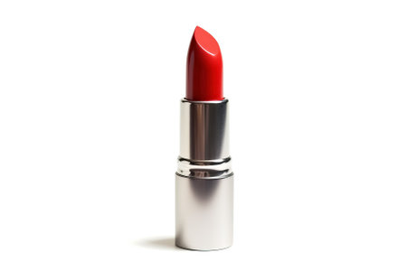 Red lipstick on white background. Generative Aiの素材