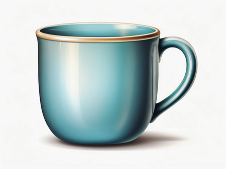 blue cup, illustration. Generative Aiの素材