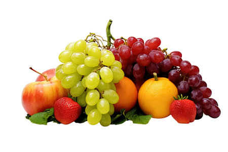 fruits isolated on white background. Generative Aiの素材