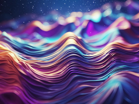 Abstract wavy background. Generative Aiの素材