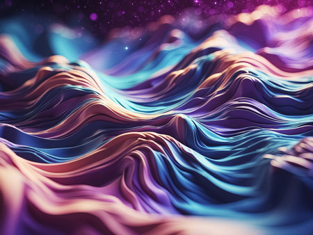 Abstract colorful wavy background. Generative Aiの素材